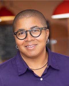 Headshot of Letha Pugh in a purple shirt.