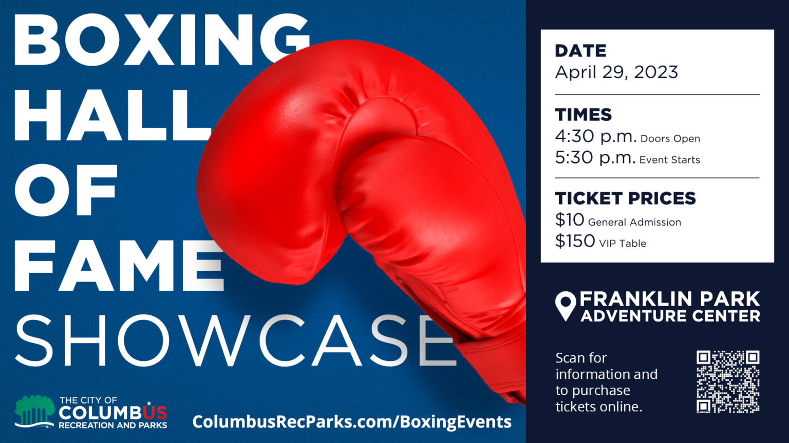 Boxing Hall of Fame Showcase Columbus Recreation and Parks Department