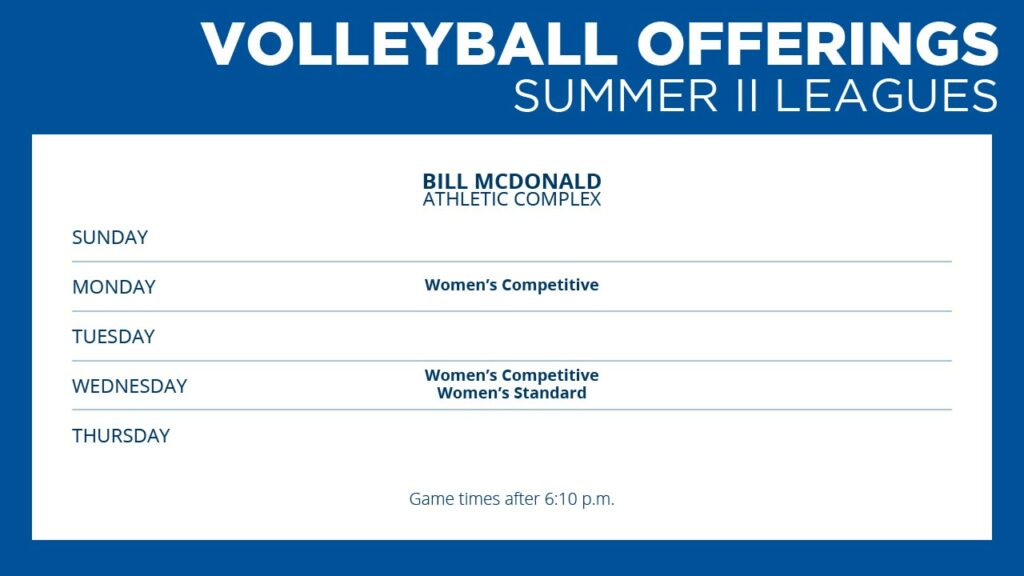 Adult Volleyball Leagues Columbus Recreation and Parks Department