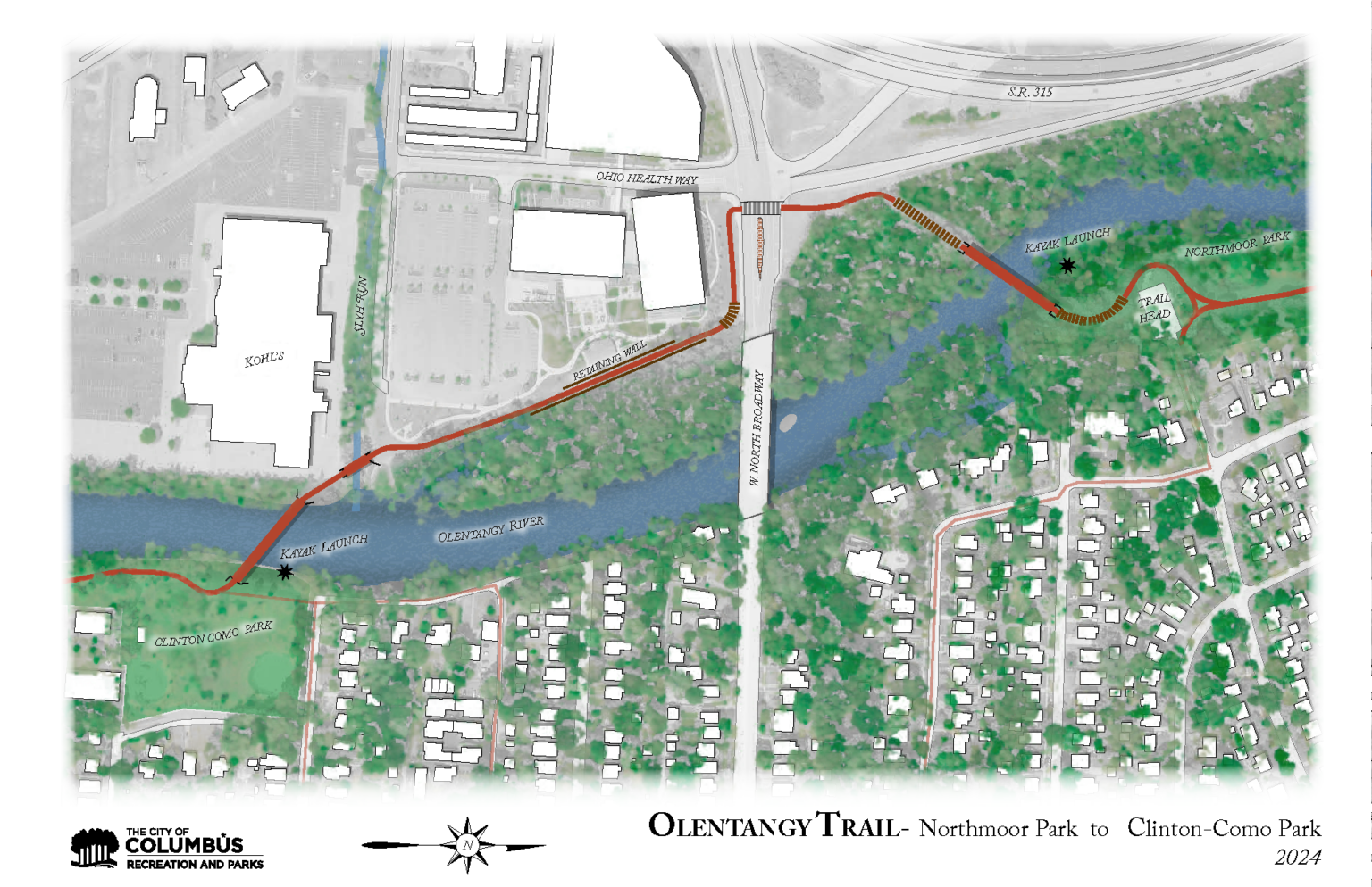 Olentangy Trail - Final Gap - Northmoor Park to Clinton-Como Park ...