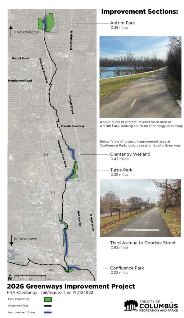 Improvement Sections for the Olentangy Trail and the Scioto Trail