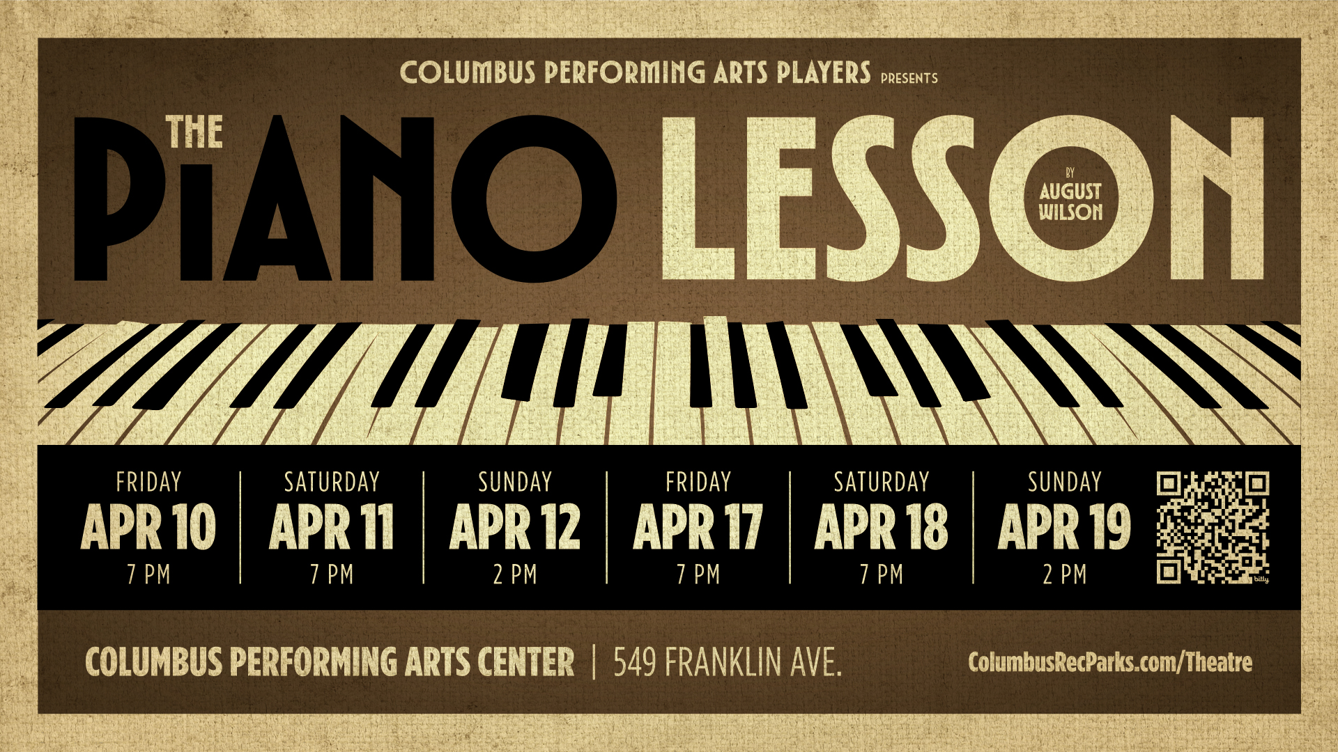 Informational Graphic for the play "The Piano Lesson"