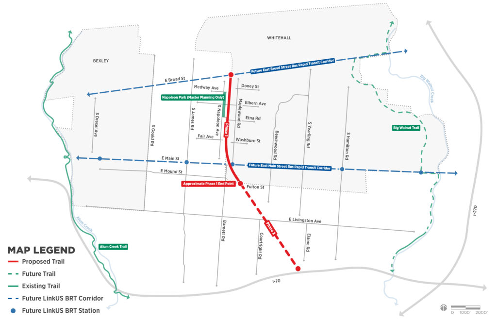 East Side Rail Trail Map