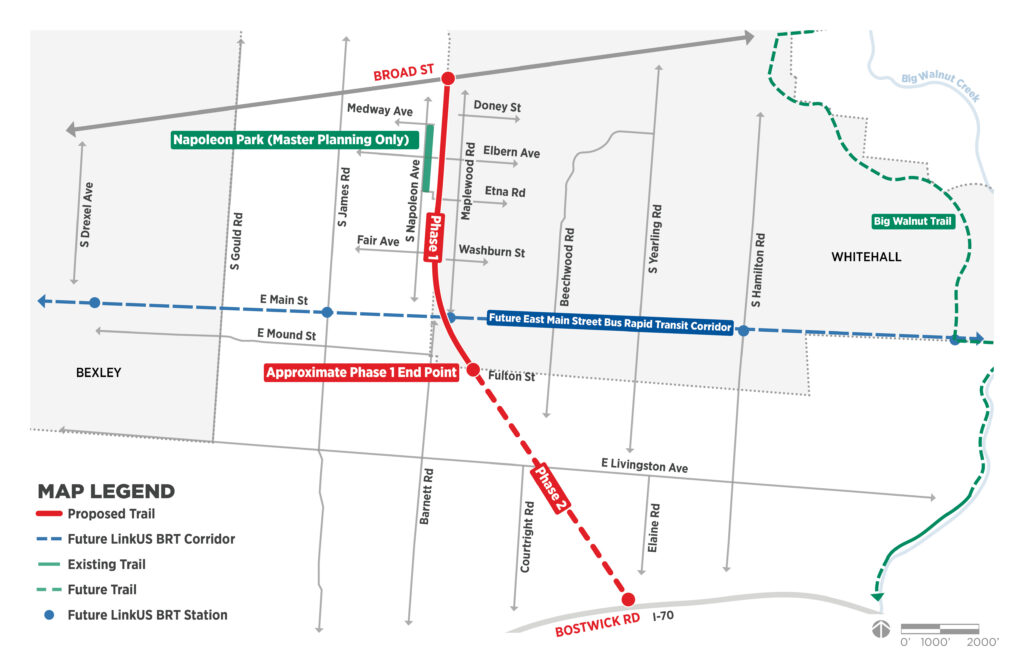 East Side Rail Trail Map